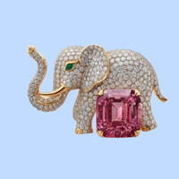 Royal Tusker Lab Diamond Brooch