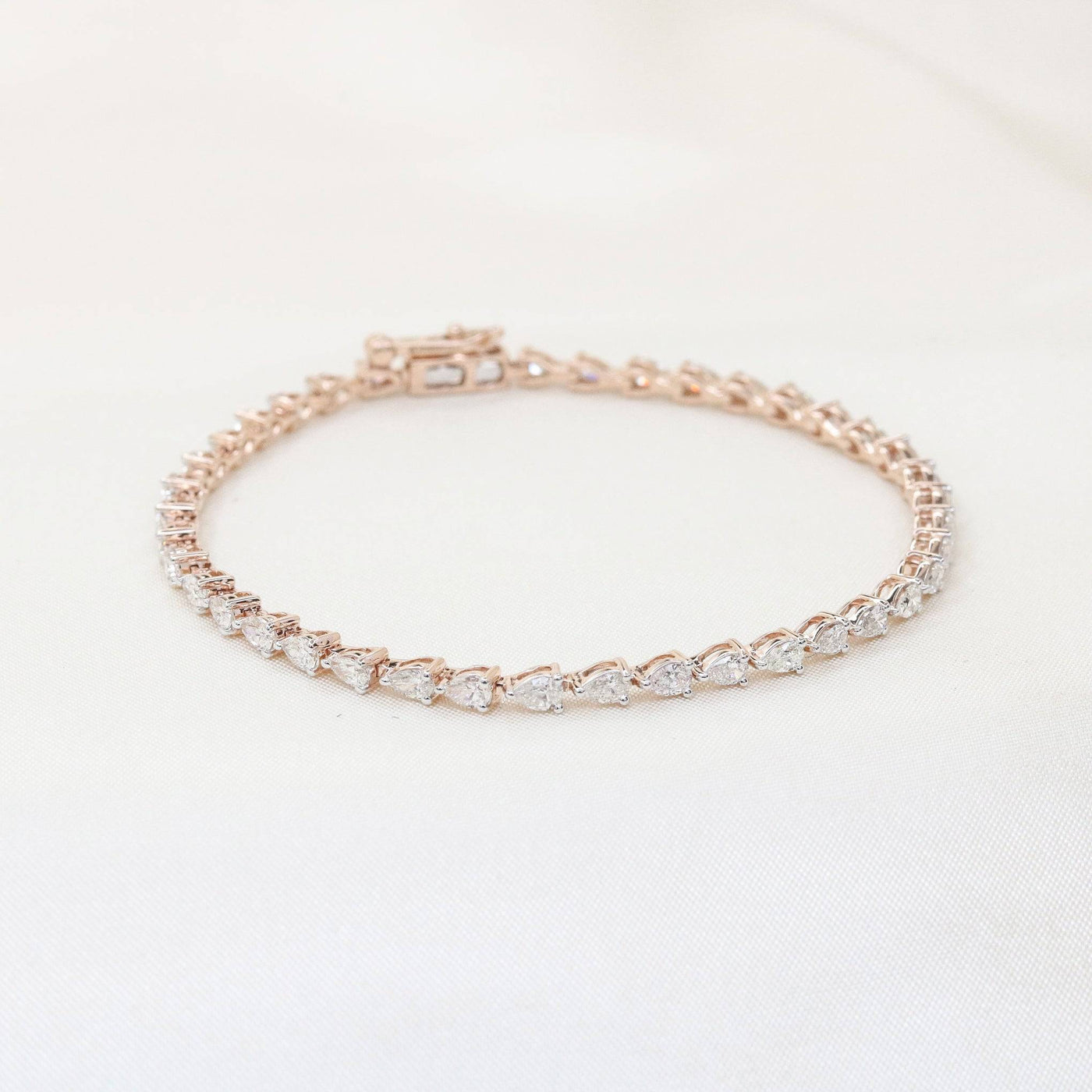 Xellent Pear Tennis Lab Diamond Bracelet
