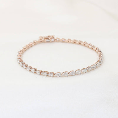 Xellent Pear Tennis Lab Diamond Bracelet