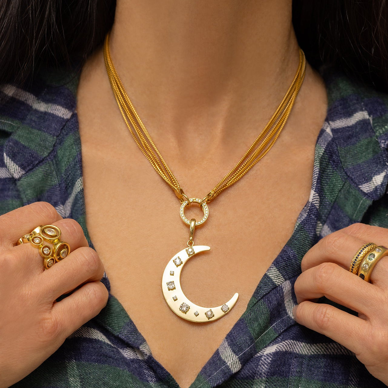 Flat Crescent Charm