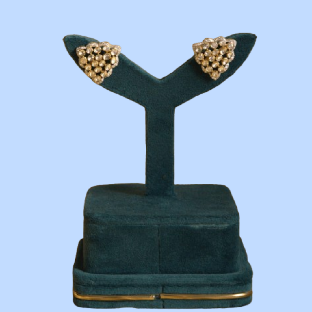 Polki Crystal Cluster Earrings