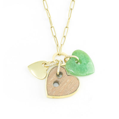 Wooden Heart Charm