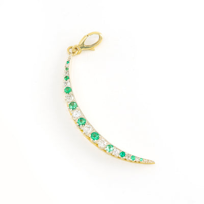 Multi Stone Crescent Charm