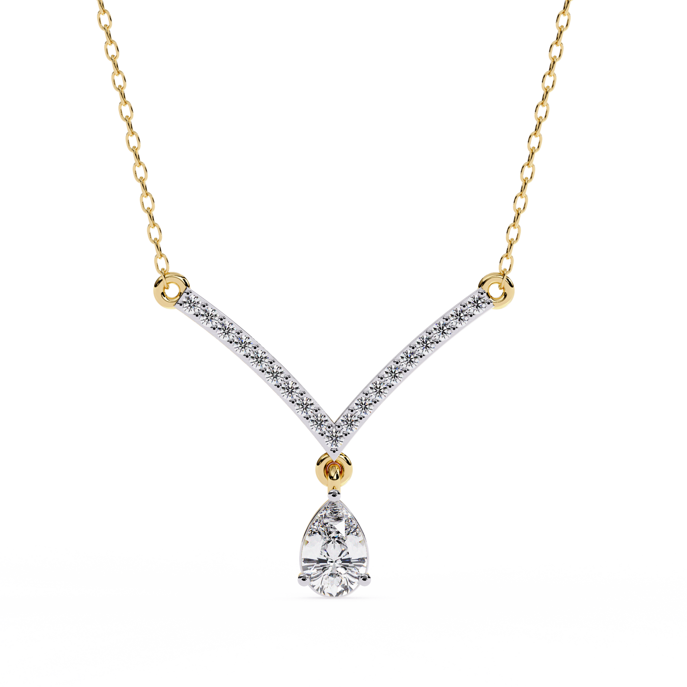 Lab Diamond Solitaire Necklace Classic Anniversary Jewelry