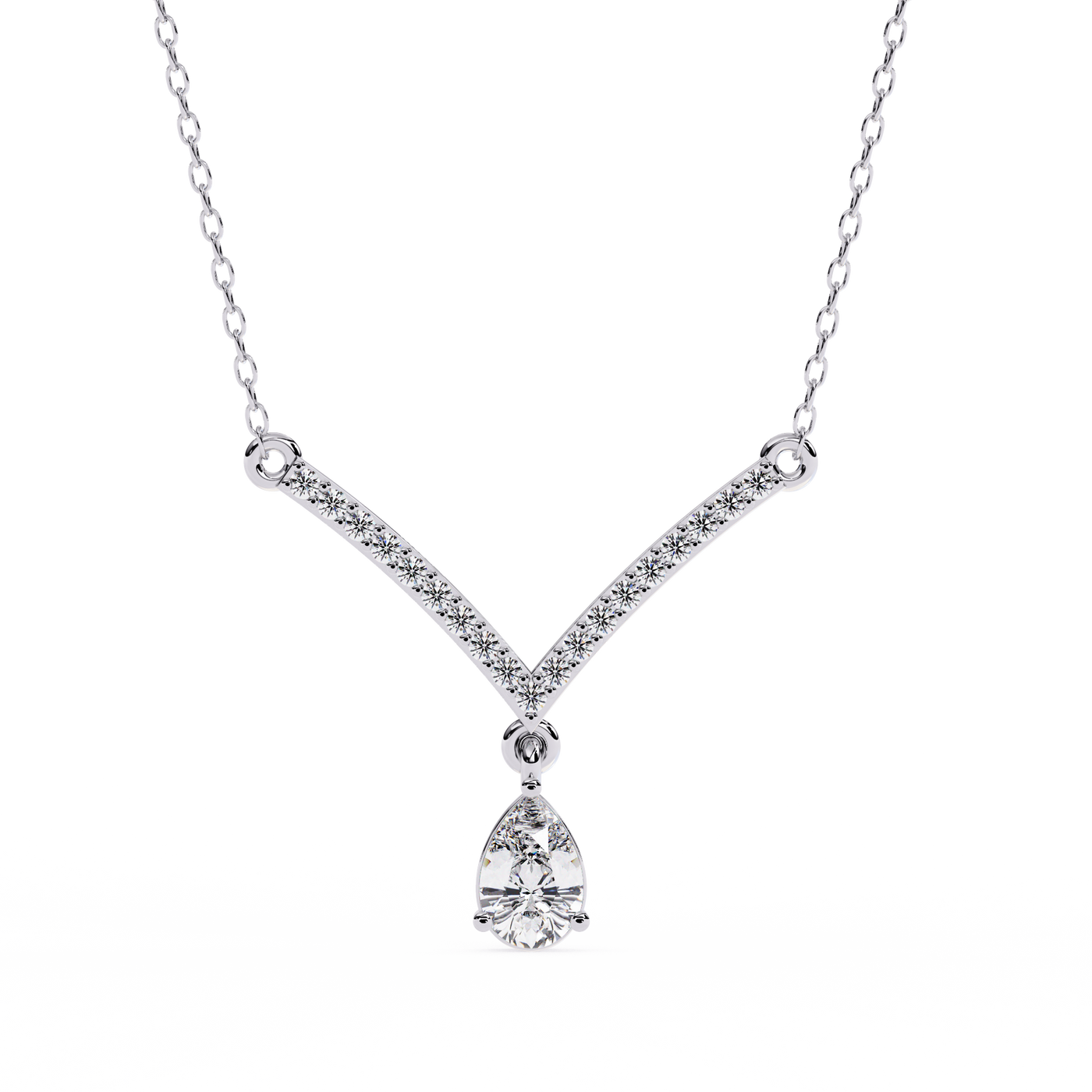 Lab Diamond Solitaire Necklace Classic Anniversary Jewelry