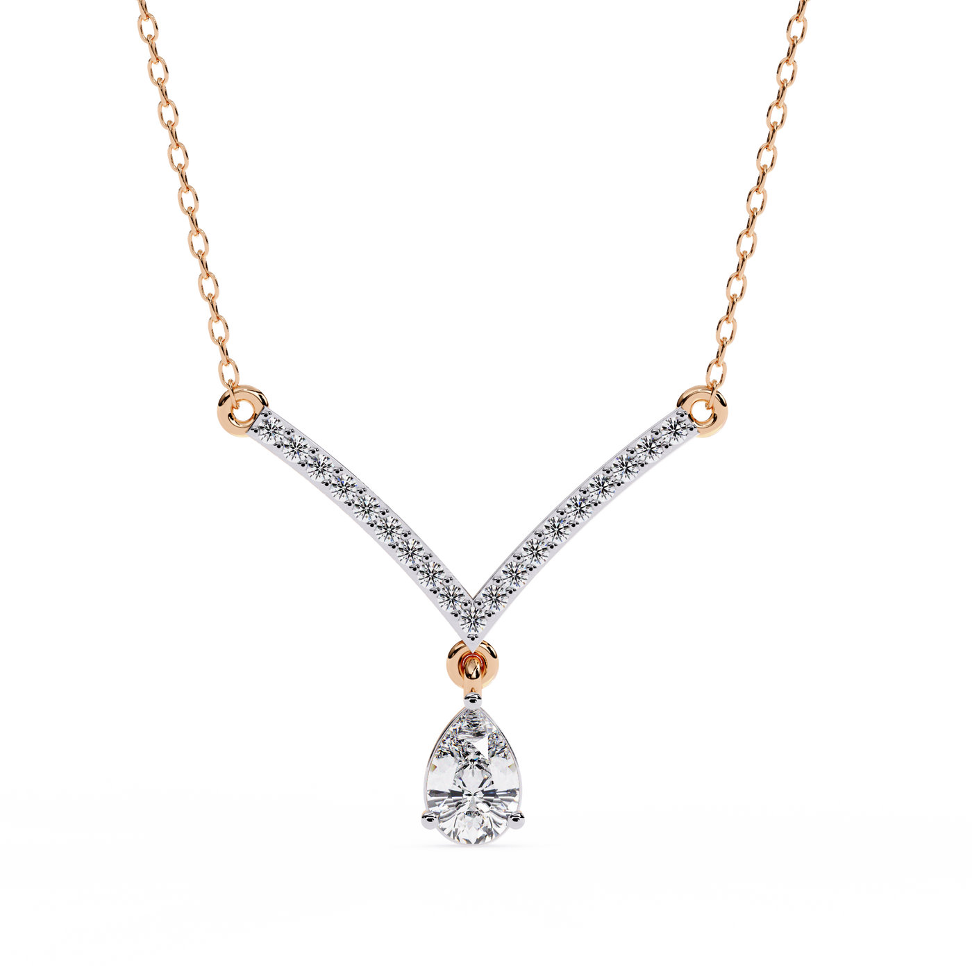Lab Diamond Solitaire Necklace Classic Anniversary Jewelry