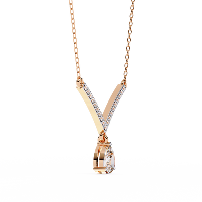 Lab Diamond Solitaire Necklace Classic Anniversary Jewelry