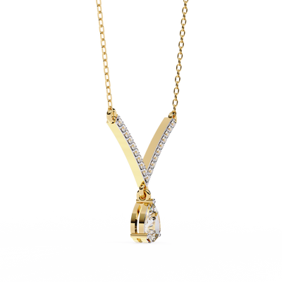 Lab Diamond Solitaire Necklace Classic Anniversary Jewelry