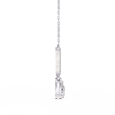 Lab Diamond Solitaire Necklace Classic Anniversary Jewelry