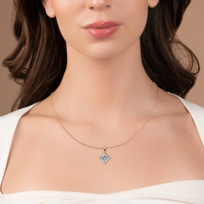 Conscious Glamour Ethical Lab Diamond Halo Necklaces That Sparkle Guilt Free