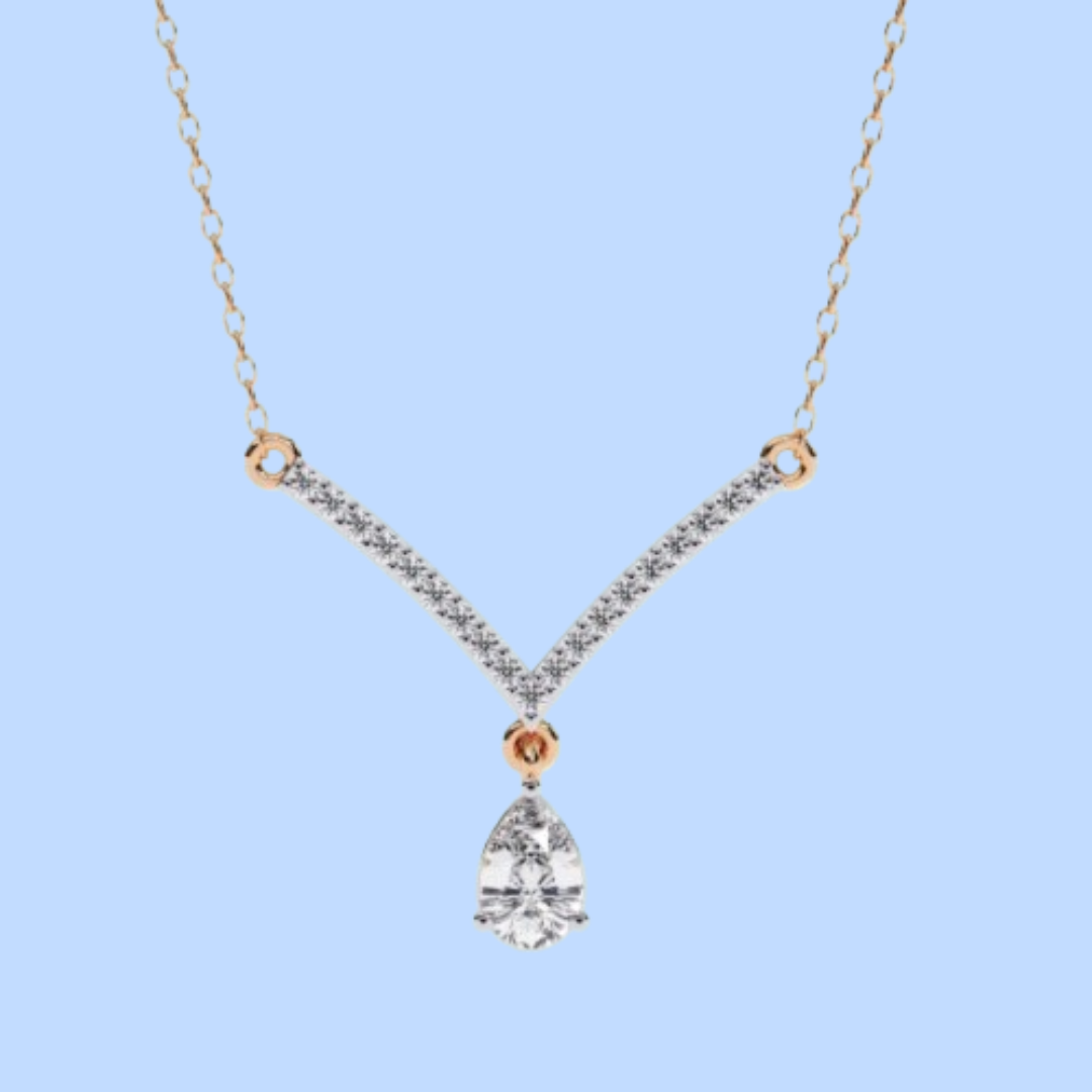 Lab Diamond Solitaire Necklace Classic Anniversary Jewelry