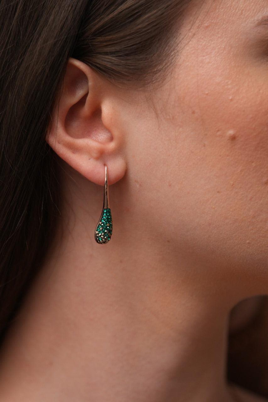 Aurora Drop Stiff Dangler Earrings | Sparkling Tara