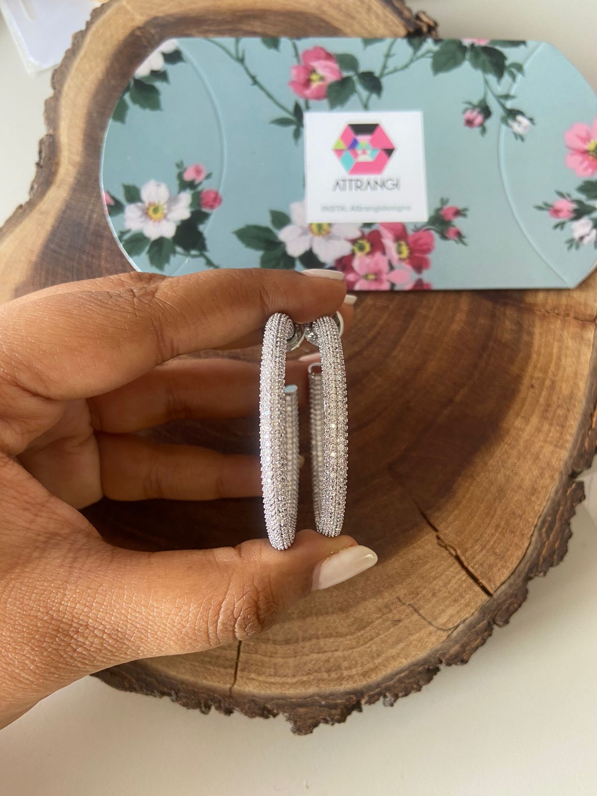 Thick Rich Big Diamond All Over Hoops