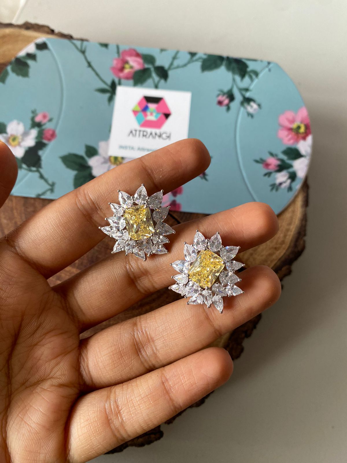 Iconic Glaze Diamond Classic Coloured Studs