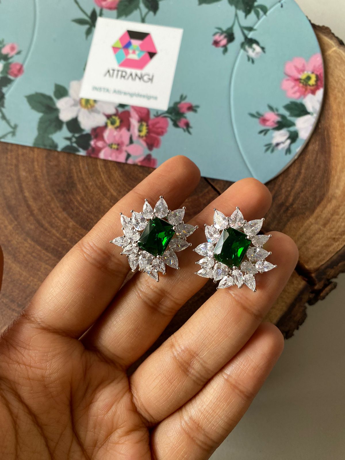 Iconic Glaze Diamond Classic Coloured Studs