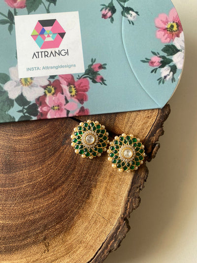 Talaf Polki Meenakari Indian Studs