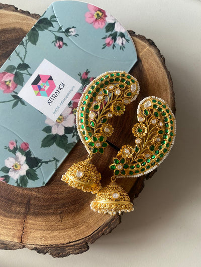 Jugni Earcuff Big Polki Indian Jhumka