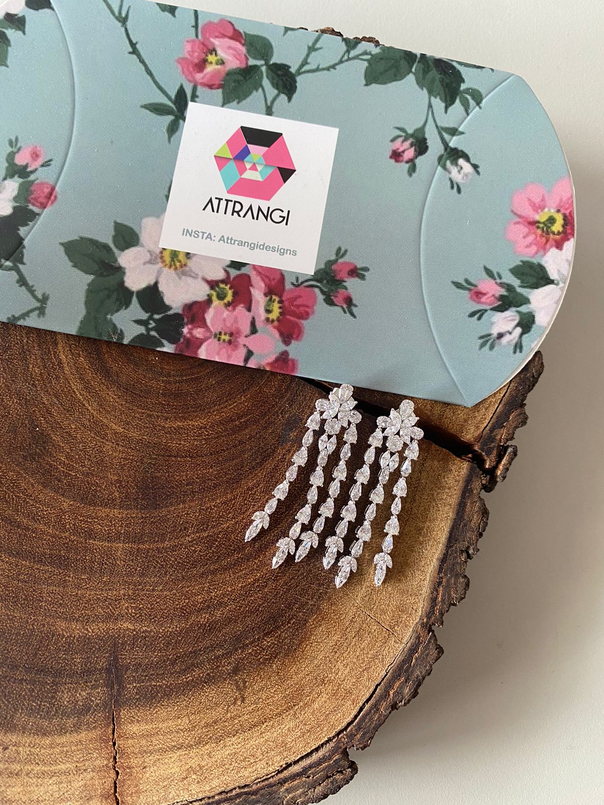 Ananya Diamond Sleek Long Earrings