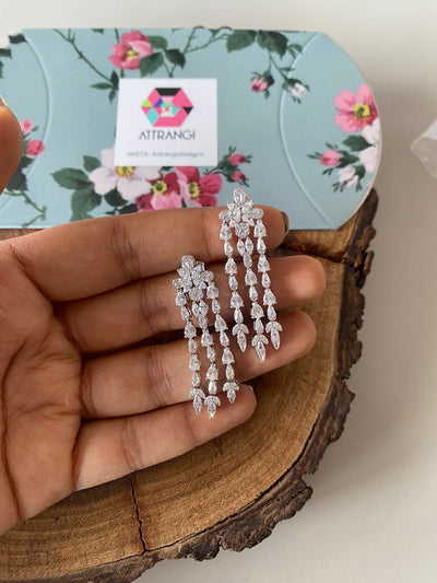 Ananya Diamond Sleek Long Earrings