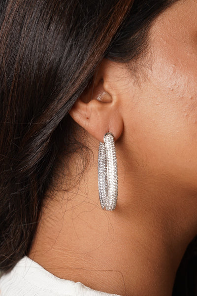 Thick Rich Big Diamond All Over Hoops